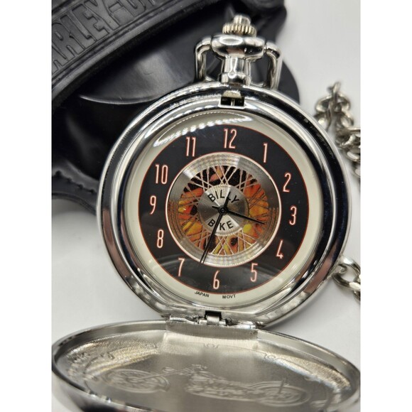 Men's Pocket Watch FRANKLIN MINT "Harley-Davidson". Billy Bike - Picture 8 of 12